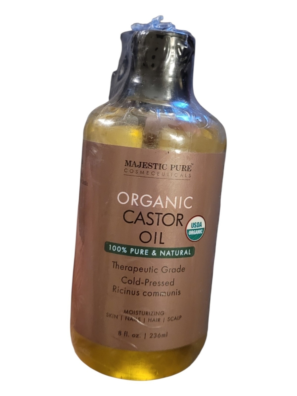 Majestic Organic Castor Oil - Natural Yellow Castor Oil